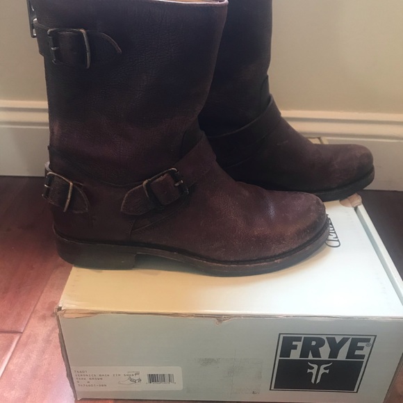 Frye Veronica boot dark brown size 9 classic - Picture 2 of 7